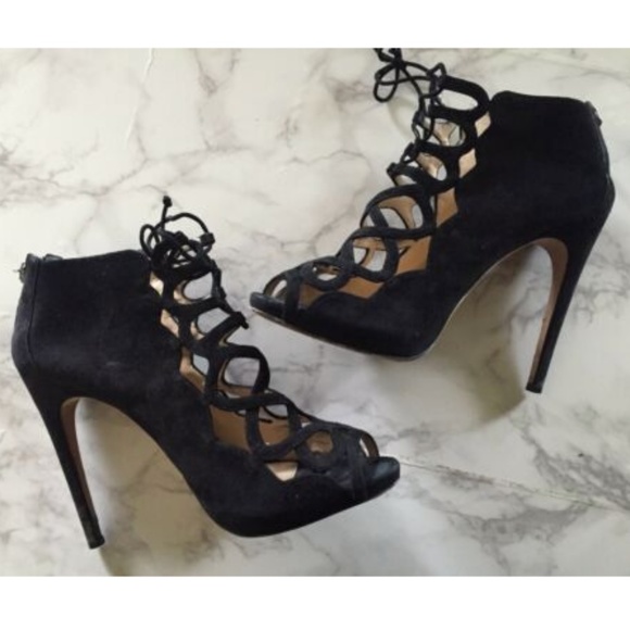 Alexandre Birman Black Lace-Up Heels - Picture 9 of 16